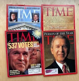 Lot of 4 Time Magazine December 2000 Elections George Bush